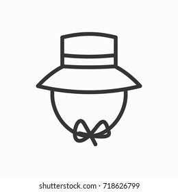 Panama hat icon, illustration isolated vector sign symbol