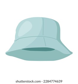 panama hat icon on white background, vector symbol, beach hat in flat style