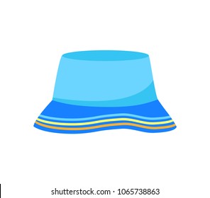 Panama hat. Isolated on white background. Vector illustration.