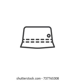 Panama hat line icon, outline vector sign, linear style pictogram isolated on white. Symbol, logo illustration. Editable stroke