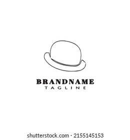panama hat logo cartoon icon design modern vector