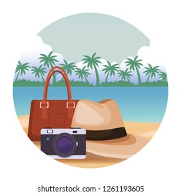 panama hat with purse
