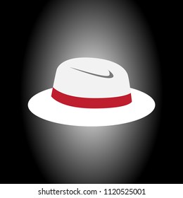 Panama hat . Vector.