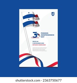 Plantilla de banderas del Día de la Independencia de Panamá