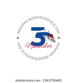 Panama independence day banner template