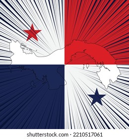 Panama Independence Day Map Design