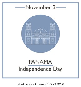 Panama Independence Day. November 3. Vector illustration for you design, card, banner, poster and calendar