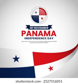 Cuadrado del Día de la Independencia de Panamá, diseño de fondo para el Anuncio, correo, alimentación, tarjetas de felicitación