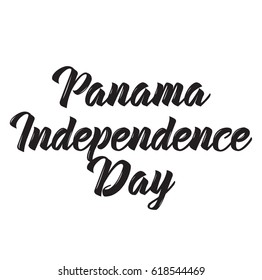 panama independence day, text design. Vector calligraphy. Typography poster. Usable as background.