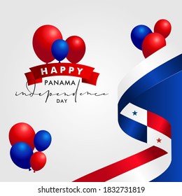 Ilustración de diseño de vectores del Día de la Independencia de Panamá para carteles y antecedentes