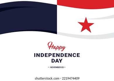 Día de la Independencia de Panamá. Ilustración vectorial. La ilustración es adecuada para banners, volantes, pegatinas, tarjetas, etc.