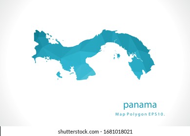 mapa de Panamá Resumen gráfico triangular triangular con fondo blanco
