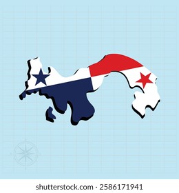 Panama map Design Vector illustration graphic