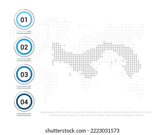 Panama map of dots gray for presentation. Creative concept for infographic.