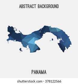 Panama map in geometric polygonal style.Abstract tessellation,modern design background. Vector illustration EPS8