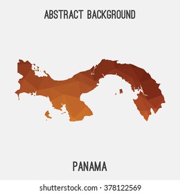 Panama map in geometric polygonal style.Abstract tessellation,modern design background. Vector illustration EPS8