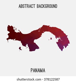 Panama map in geometric polygonal style.Abstract tessellation,modern design background. Vector illustration EPS8