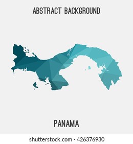 Panama map in geometric polygonal style.Abstract tessellation,modern design background. Vector illustration EPS8