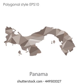 Panama map in geometric polygonal style.Abstract gems triangle,modern design background. Vector illustration EPS10