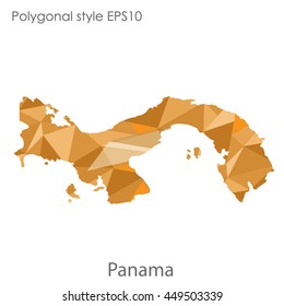 Panama map in geometric polygonal style.Abstract gems triangle,modern design background. Vector illustration EPS10