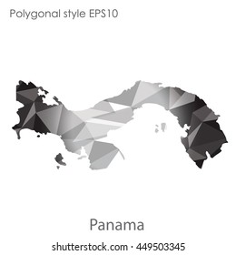 Panama map in geometric polygonal style.Abstract gems triangle,modern design background. Vector illustration EPS10