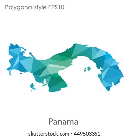 Panama map in geometric polygonal style.Abstract gems triangle,modern design background. Vector illustration EPS10