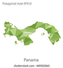 Panama map in geometric polygonal style.Abstract gems triangle,modern design background. Vector illustration EPS10