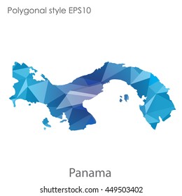 Panama map in geometric polygonal style.Abstract gems triangle,modern design background. Vector illustration EPS10