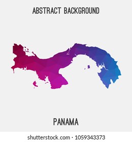 Panama map in geometric polygonal,mosaic style.Abstract tessellation,modern design background,low poly. Geometric cover, mockup. Vector illustration.