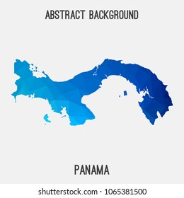 Panama map in geometric polygonal,mosaic style.Abstract tessellation,modern design background,low poly. Geometric cover, mockup. Vector illustration.