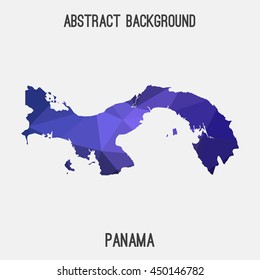 Panama map in geometric polygonal,mosaic style.Abstract tessellation,modern design background,low poly. Vector illustration.