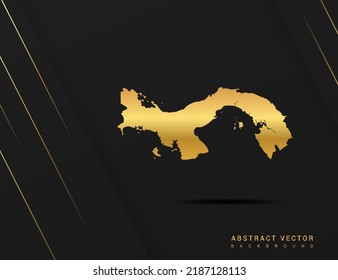 Panama map of gold gradient style vector Illustration.