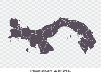 Color del gráfico del mapa de Panamá en archivos de calidad de fondo blanco Png