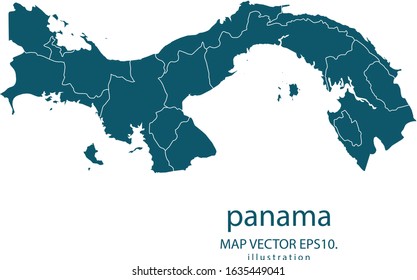 panama map High Detailed on white background. Abstract design vector illustration eps 10