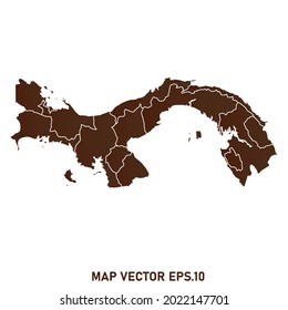 Panama map High Detailed on white background. Abstract design vector illustration eps 10