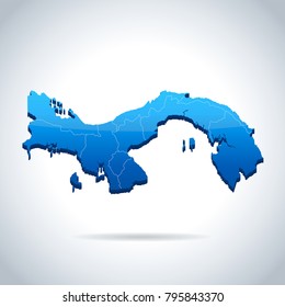 Panama map - High Detailed Vector Illustration