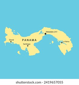 Icono de mapa de Panamá ilustración de vector diseño simple