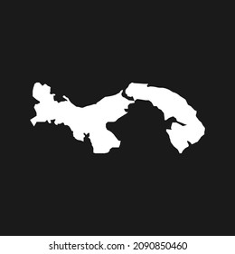 Panama map on black background
