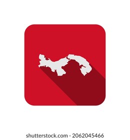 Mapa de Panamá en la plaza roja con gran sombra