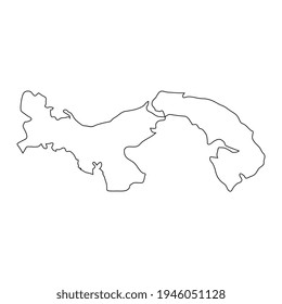 Panama map on white background