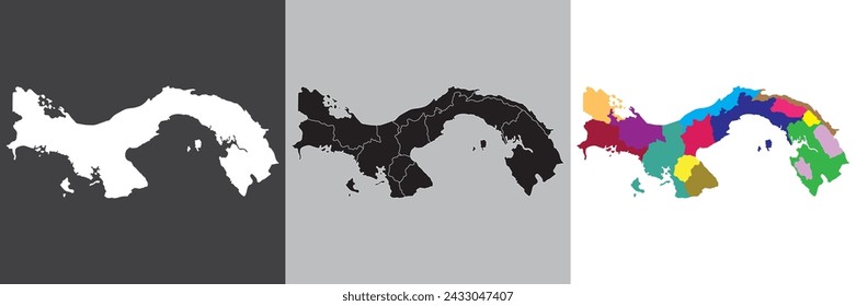 Mapa de Panamá. Mapa de Panamá en conjunto