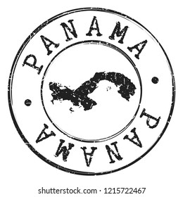 Panama Map Silhouette Postal Passport. Stamp Round Vector Icon Seal Badge Illustration.