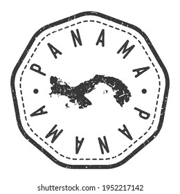 Panama Map Stamp Retro Postmark. Silhouette Postal Passport. Seal Round Vector Icon. Badge Vintage Postage Design.