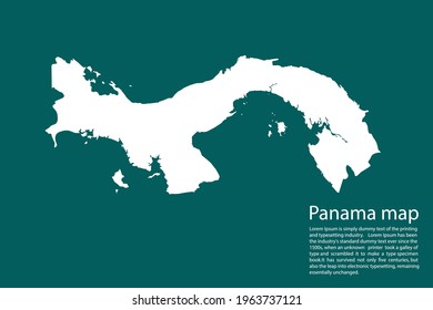 Panama map vector, isolated on Green  background