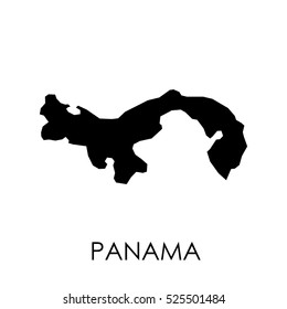 Panama Map White Background Stock Vector (Royalty Free) 525501484