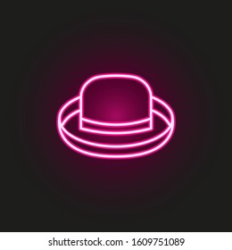 panama neon style icon. Simple thin line, outline vector of hats icons for ui and ux, website or mobile application