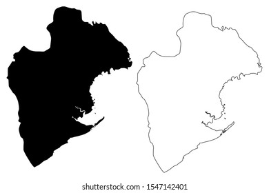 Panama Oeste Province (Republic of Panama, Provinces of Panama) map vector illustration, scribble sketch Panama Oeste map