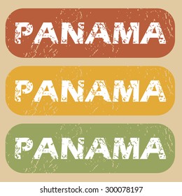Panama on colored background