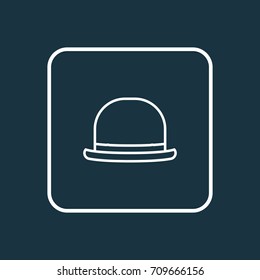 Panama Outline Symbol. Premium Quality Isolated Fedora Element In Trendy Style.