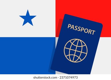 Pasaporte de Panamá. Vector de fondo de la bandera de Panamá